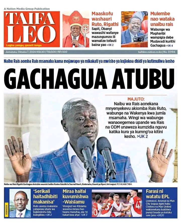 Taifa Leo newspaper 