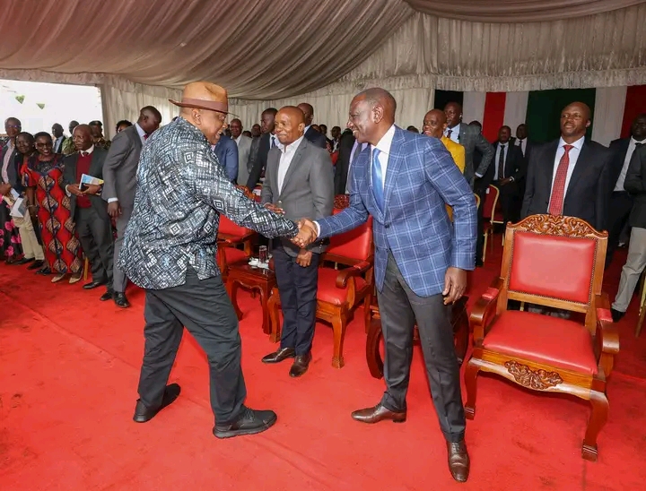 Former President Uhuru Kenyatta Meets With President William Ruto In Embu