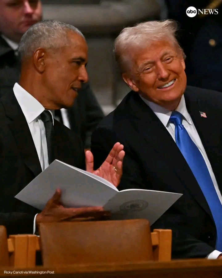 Donald Trump with Barrack Obama