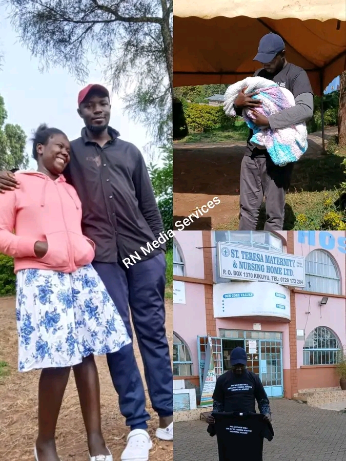 A Kenyan Man Is In Tears, Overwhelmed By Grief After The Tragic Death Of His Wife At St.Teresa Hospital In Kikuyu While Giving Birth