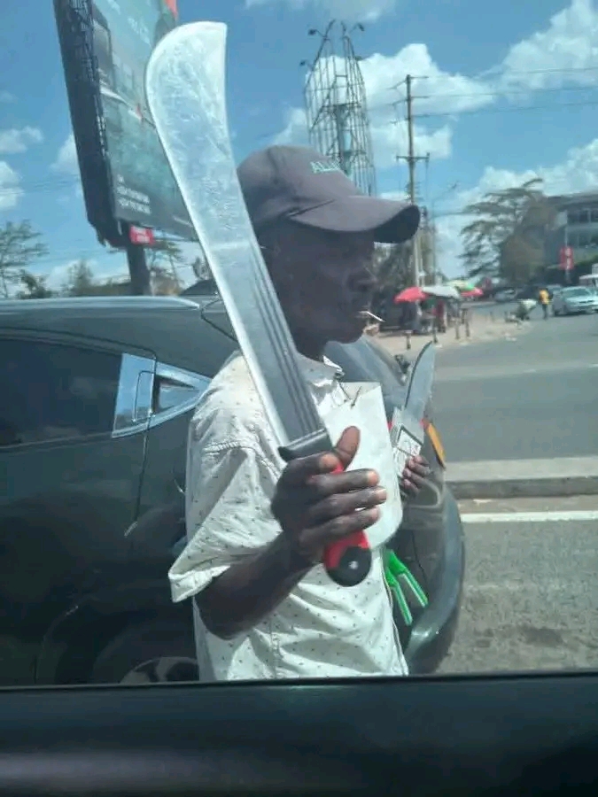 If You Are Lazily Driving In The Nairobi Gridlock And Then This Hawker Suddenly Emerges Swinging His Panga