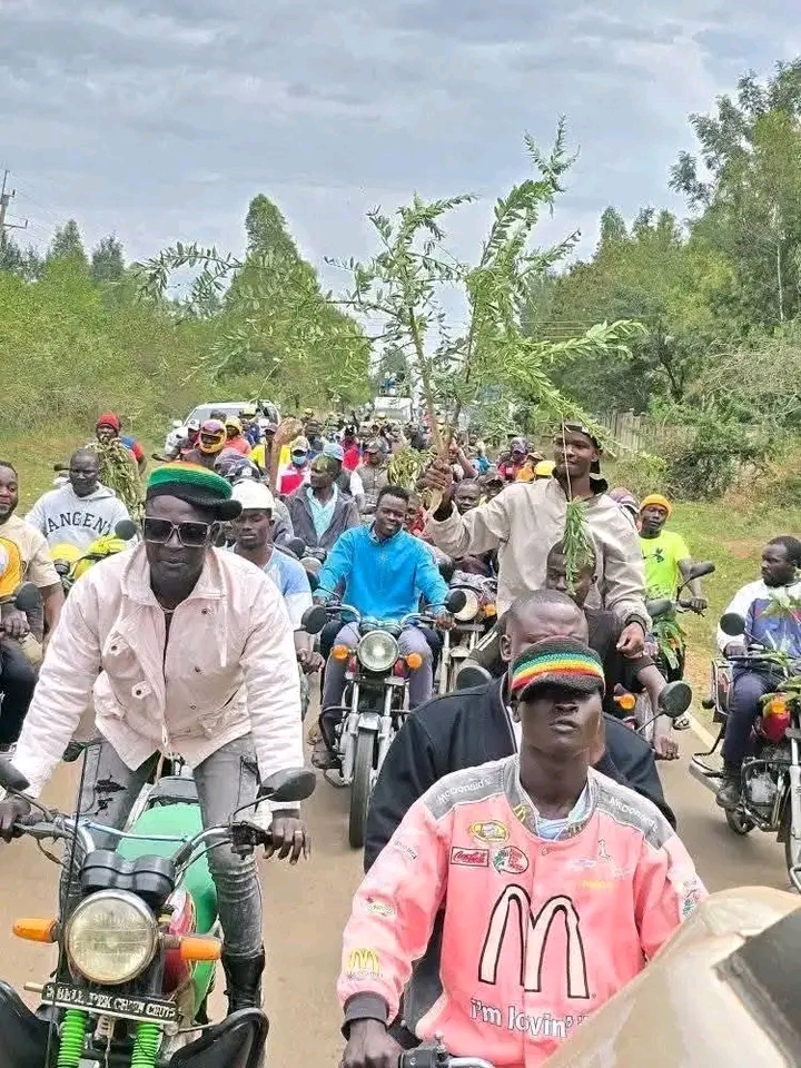 How Bodaboda Riders Escorted George Natembeya To Raila Odinga’s Home Today