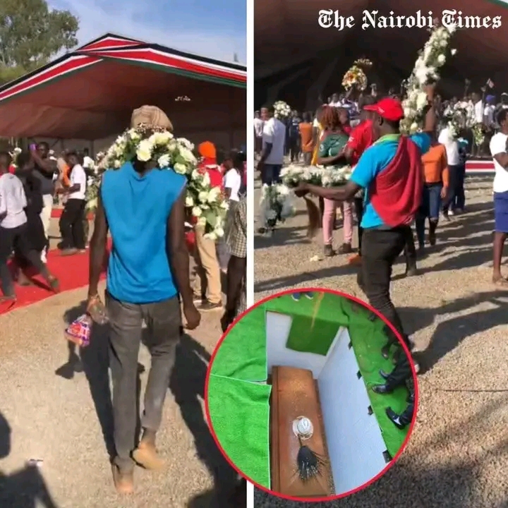 Video: This Is How Raila’s Grave Looked Like After Mourners Stormed It