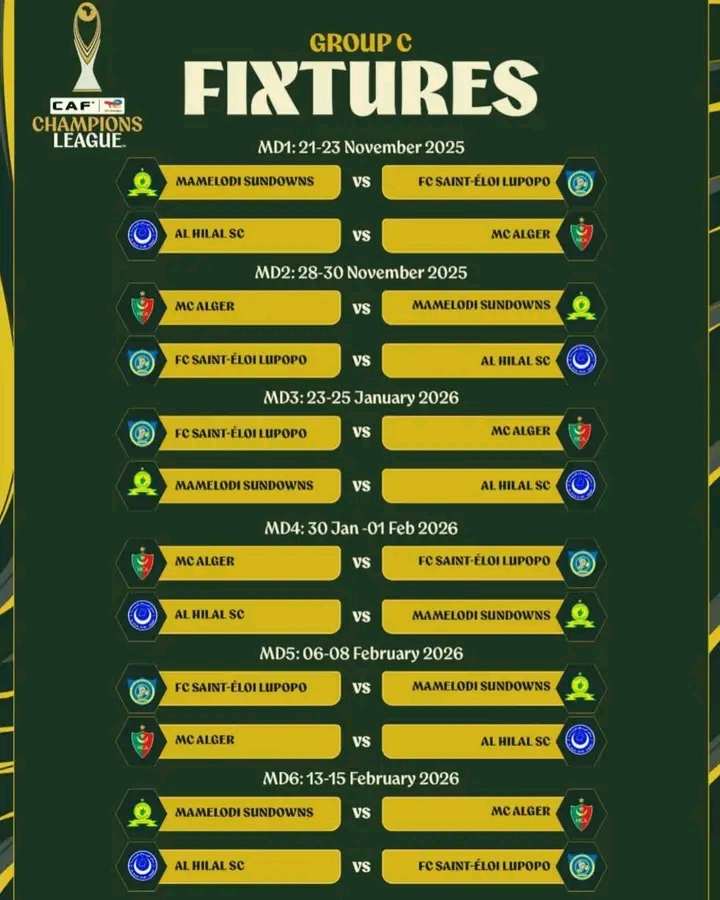 CAF Champions League Group C Fixtures