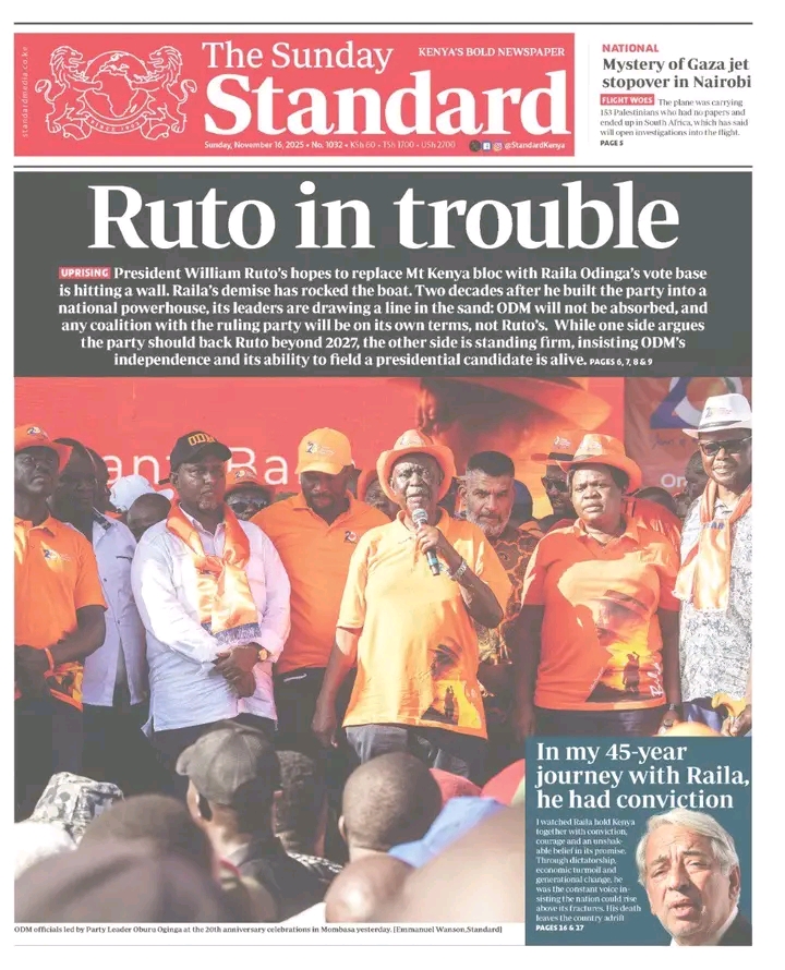 Newspaper Headline: Ruto In Trouble