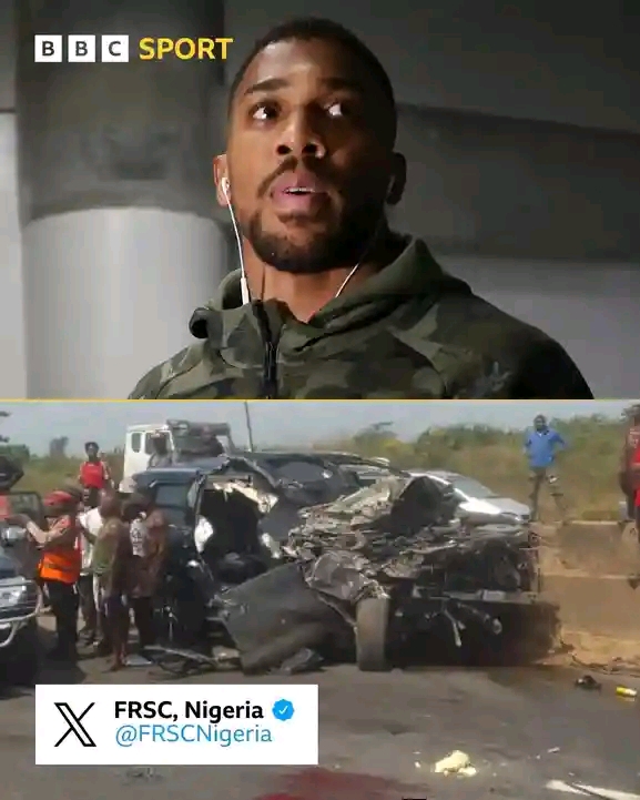 The Federal Road Safety Corps In Nigeria Have Posted An Image Showing The Site Of The Crash That Anthony Joshua Was Involved In