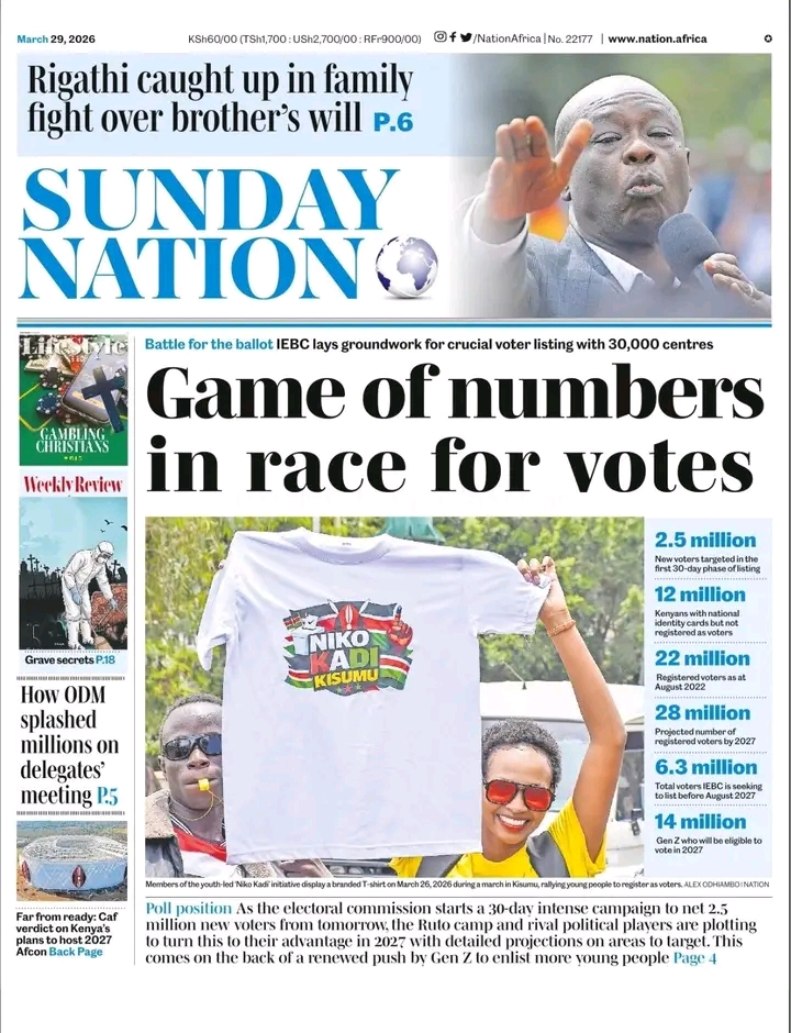 UPDATE: IEBC starts a 30-day intense campaign to net 2.5 million new voters from tomorrow