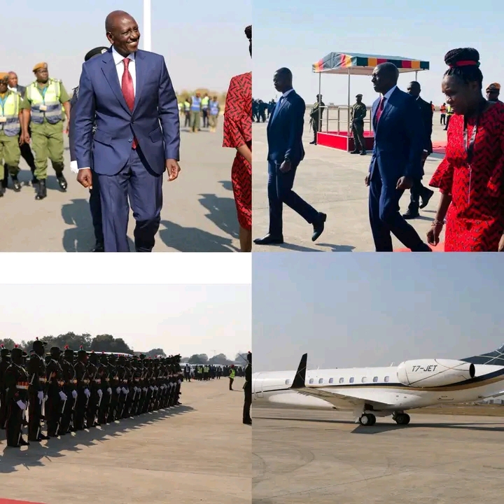 Photos: Ruto Arrives In Zambia